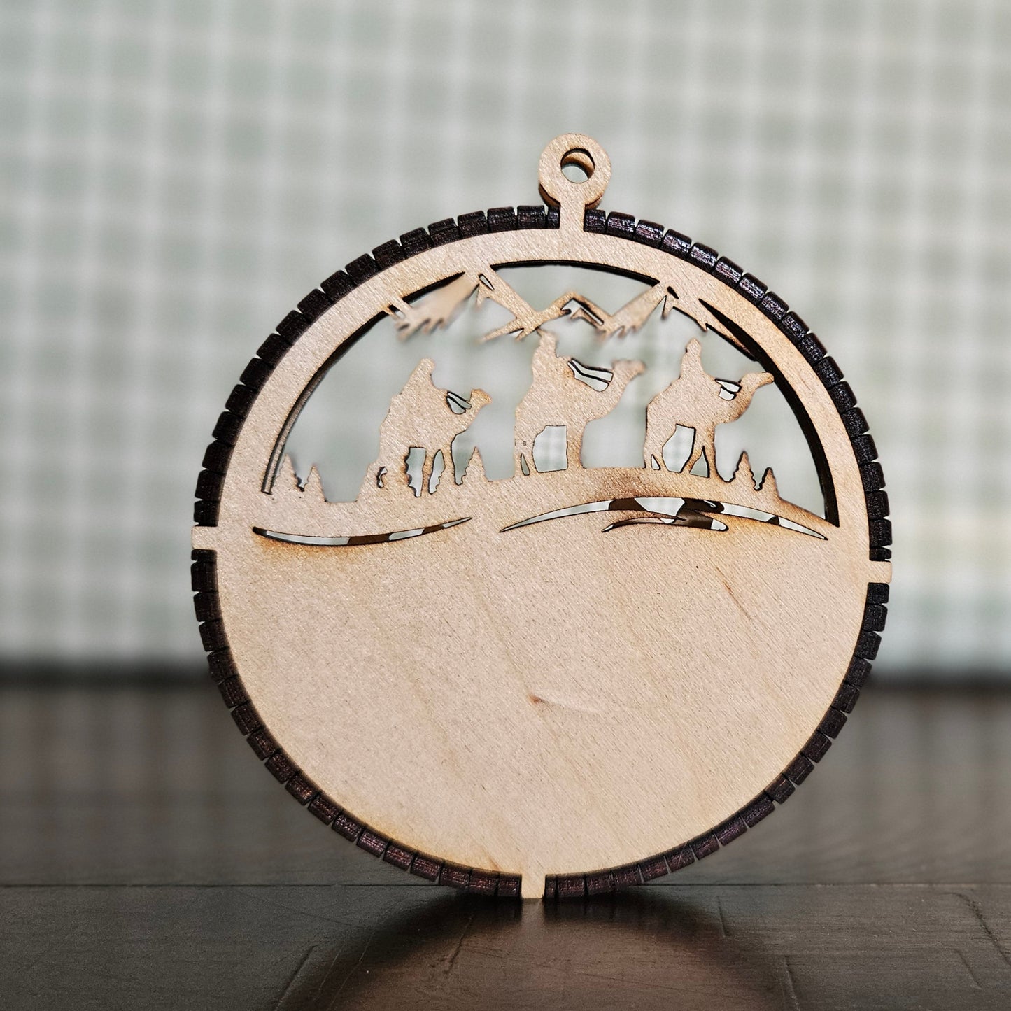"Blessed" Wooden Christmas Ornament
