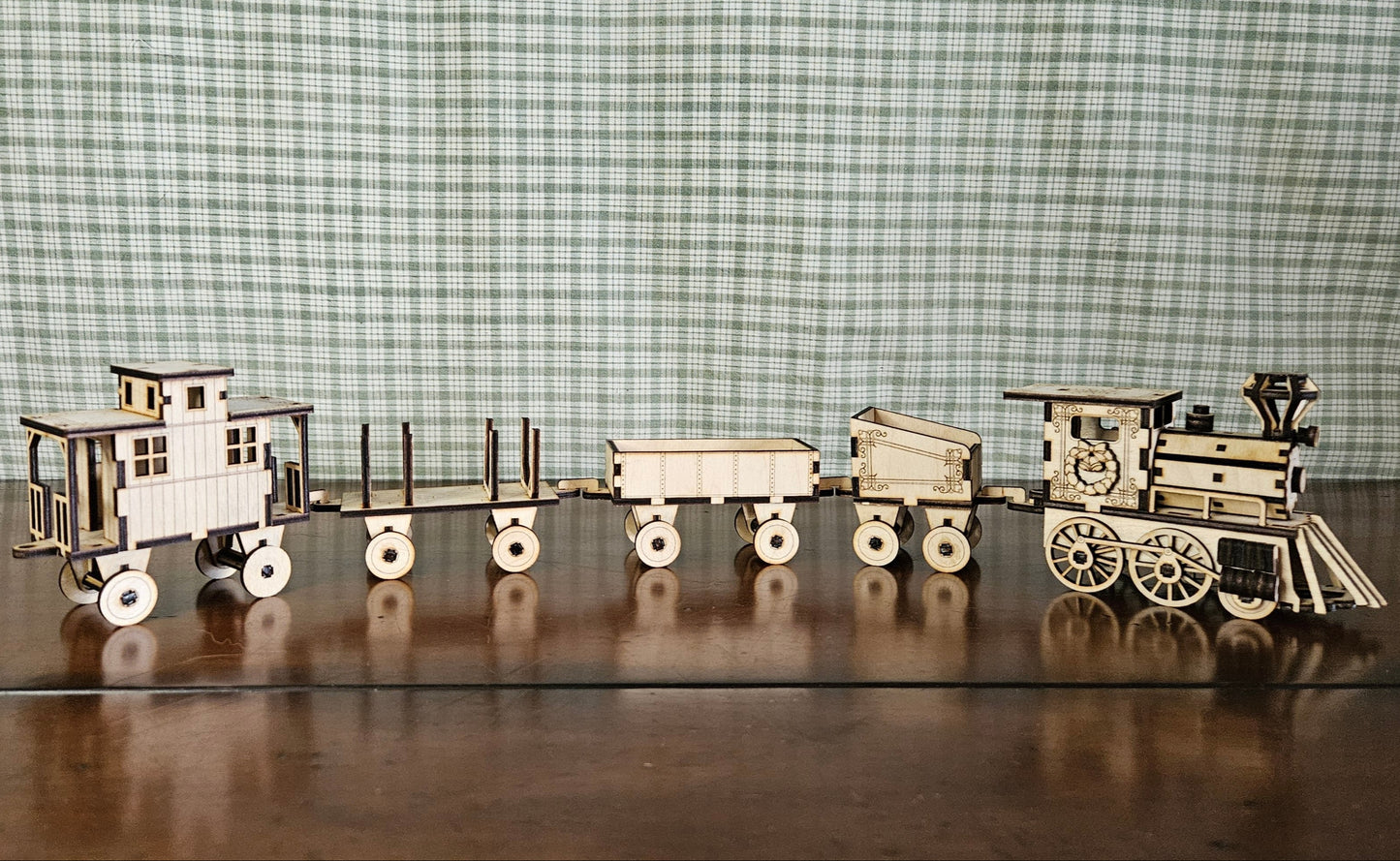 Wooden Christmas Train