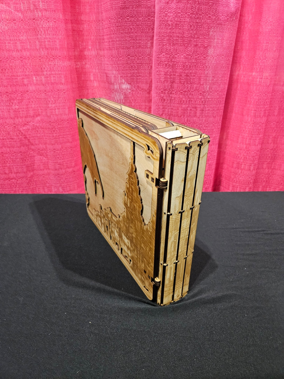 Wooden DM Screen with Dice Tower closed