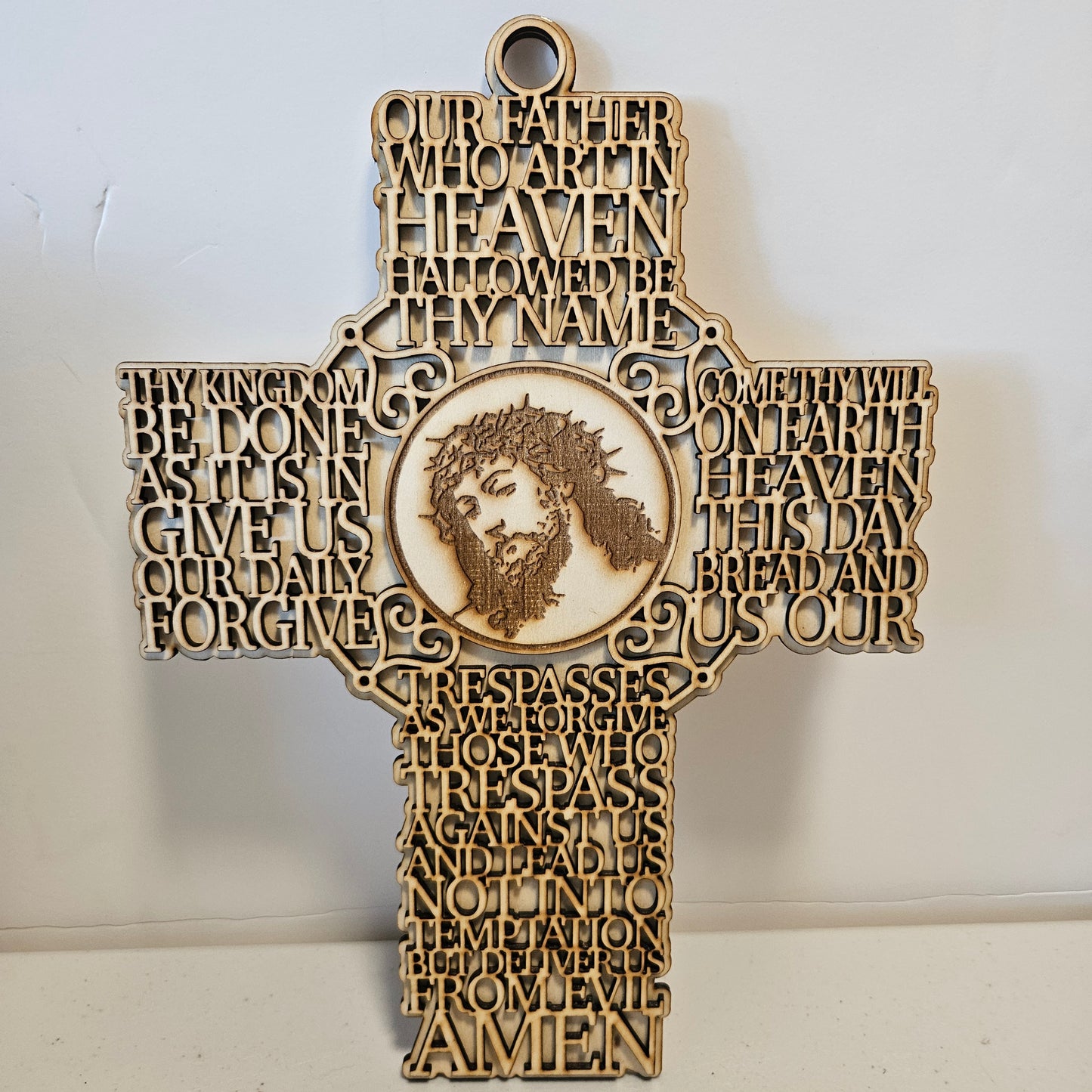 Lord's Prayer Wooden Cross