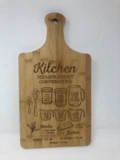 Kitchen Measurement Conversions Cutting Board